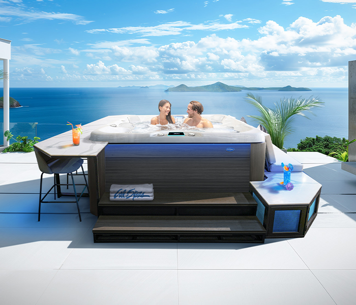 Calspas hot tub being used in a family setting - San Lucas